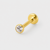 Classic Bezel 3 mm Labret guldfarvet