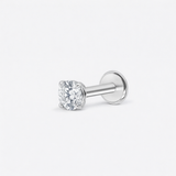 Crystal Classic Labret 3 mm sølvfarvet