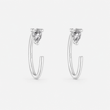Crystal Drop Half Hoops 925 sølv 8,5 mm
