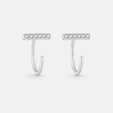 Crystal Line Half Hoops 925 sølv 8,5 mm