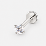Celestia Push-in 4 mm Labret sølvfarvet