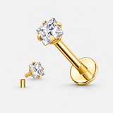 Astra Princess Cut Labret 3 mm guldfarvet