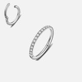 Eternity Sparkle clickerring silverfärgad 6 mm