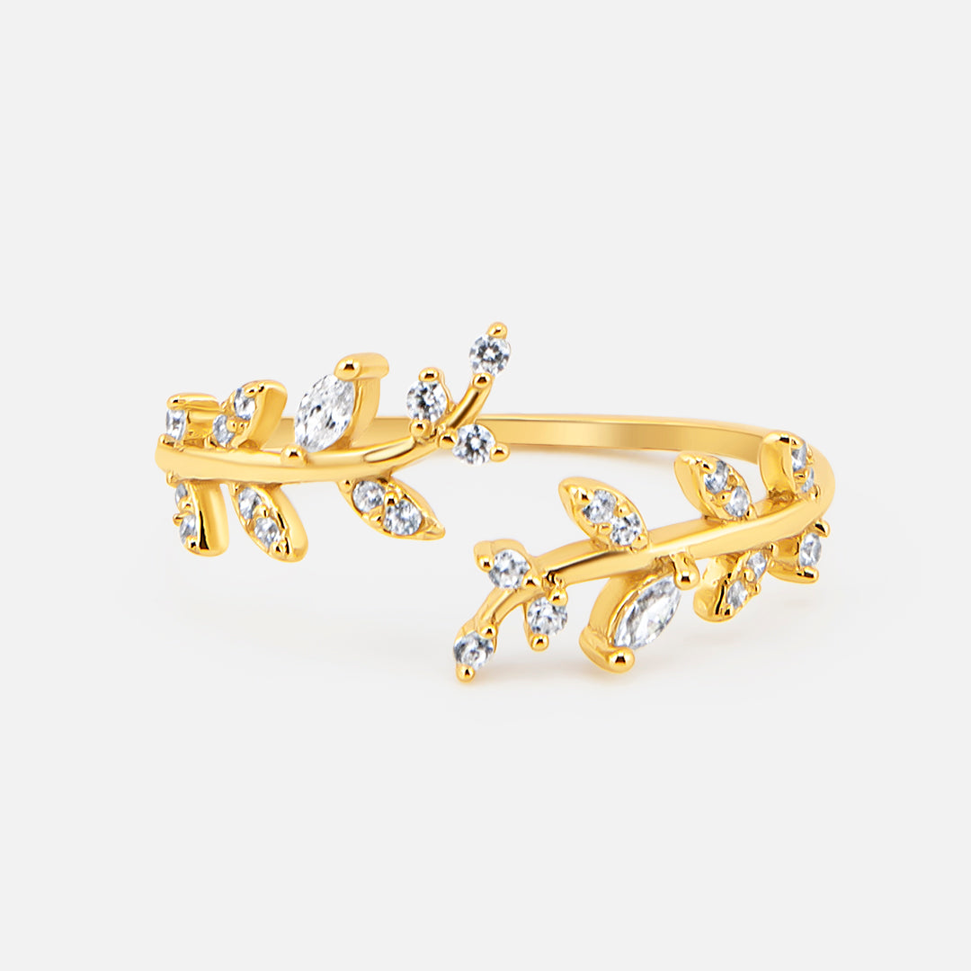 Leaf Ring 18K Guldbelagt