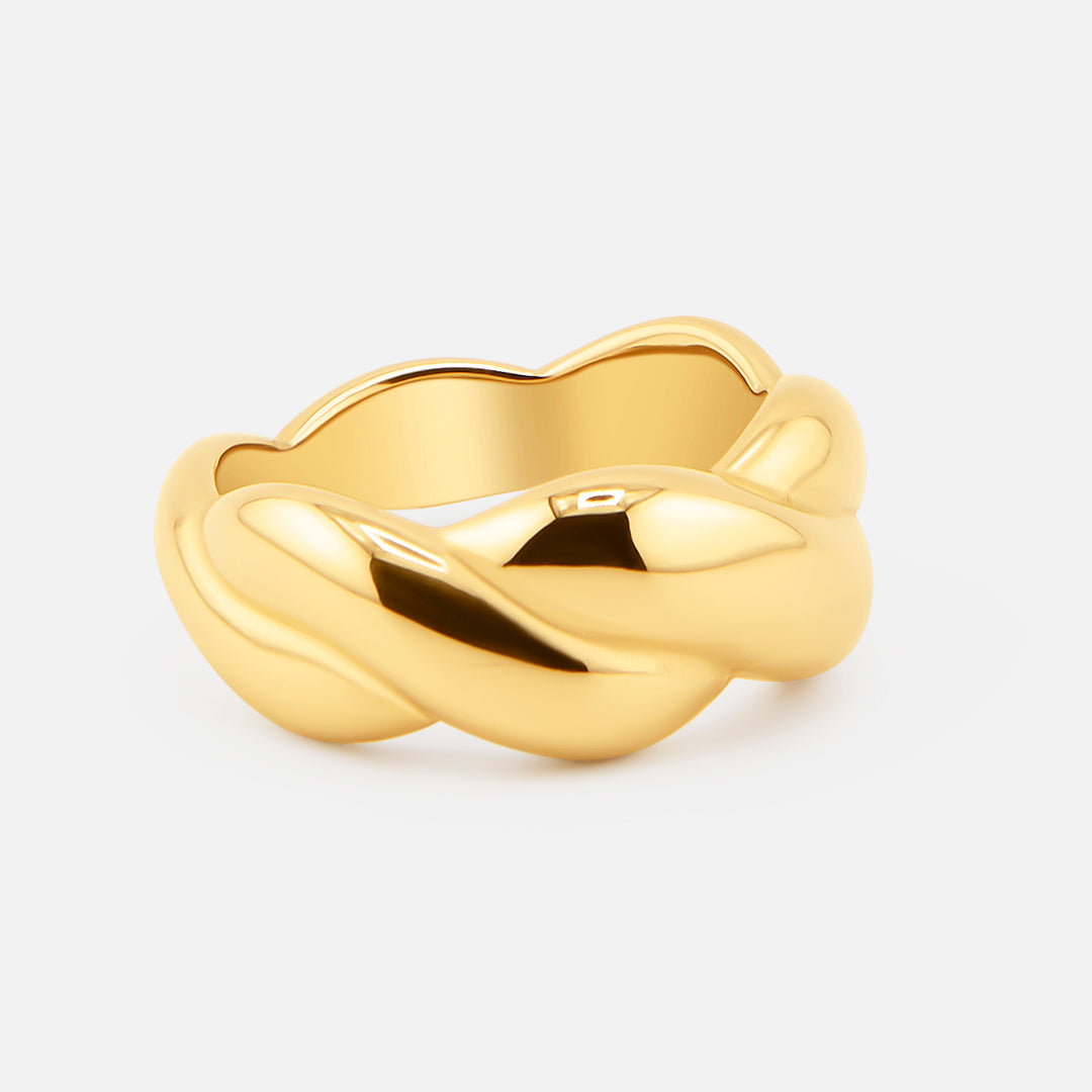 Golden Braid Ring 18K Guldbelagt
