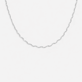 Alva Wave Choker Sølvfarvet