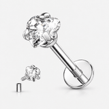 Amore Heart Labret 3 mm sølvfarvet