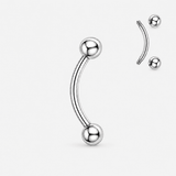 Arc Curved Barbell stav sølvfarvet