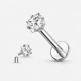 Astra Princess Cut Labret 3 mm sølvfarvet