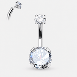 Aurielle 5/8 mm Navlepiercing sølvfarvet