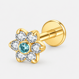 Azure Bloom Labret goldfarben
