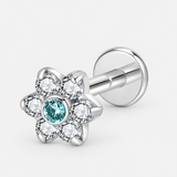Azure Bloom Labret silberfarben