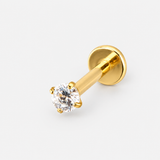 Celestia Push-in 3 mm Labret guldfarvet