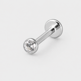 Classic Bezel 3 mm Labret sølvfarvet