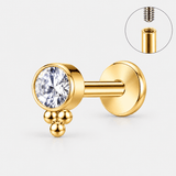 Bead Drop Labret guldfarvet