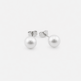 Celeste Pearl Studs 6 mm Sølvfarvet