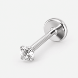 Celestia Push-in 2 mm Labret silver-coloured
