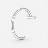 Classic clip-on-ring zilverkleurig