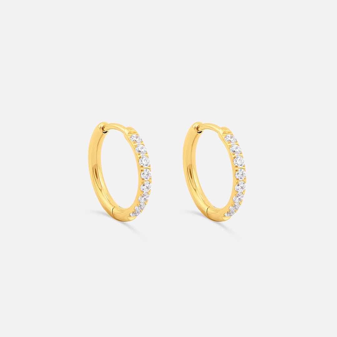 Classic Cubic Hoops 18K Guldbelagt 12 mm - BY CARA