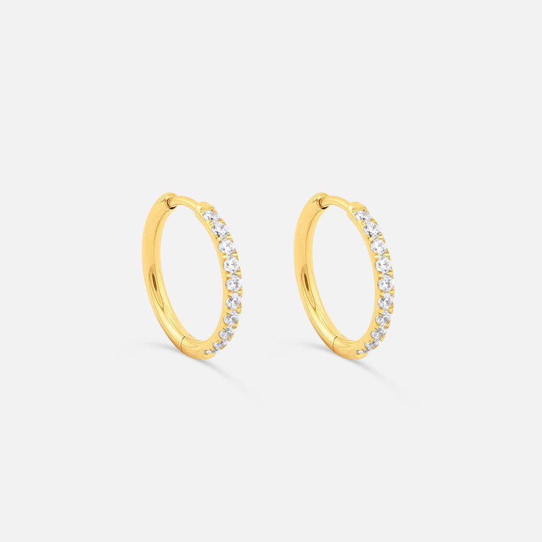 Classic Cubic Hoops 18K Guldbelagt 14 mm - BY CARA
