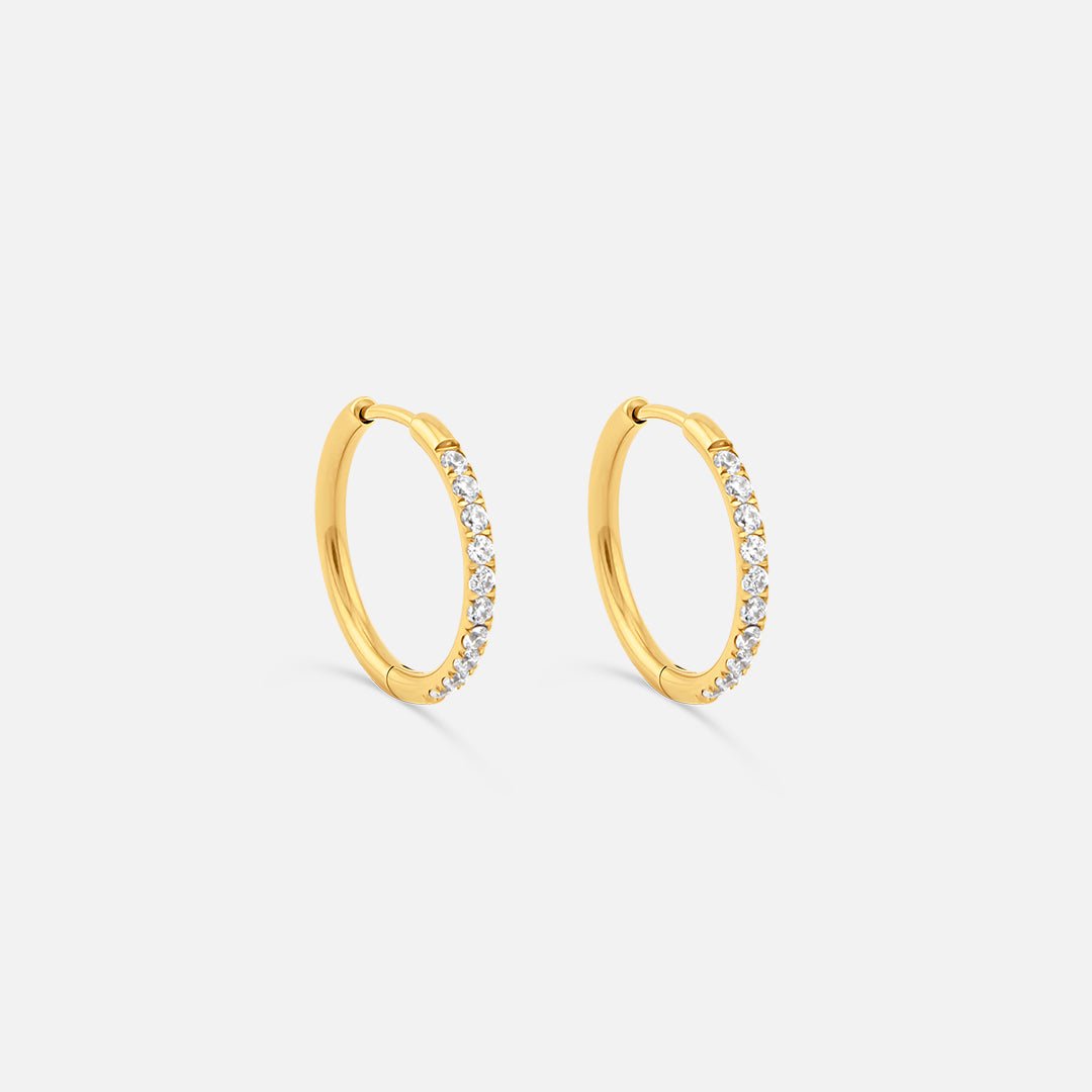 Classic Cubic Hoops 18K Guldbelagt 16 mm - BY CARA
