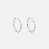 Classic Cubic Hoops Sølvfarvet 14 mm
