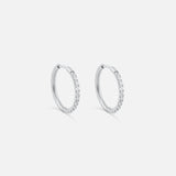 Classic Cubic Hoops Sølvfarvet 16 mm