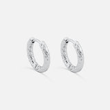 Classic Hamret Hoops Sølvfarvet 10 mm