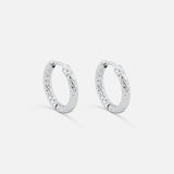 Classic Hamret Hoops Sølvfarvet 12 mm