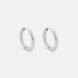 Classic Hamret Hoops Sølvfarvet 12 mm