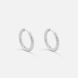 Classic Hamret Hoops Sølvfarvet 14 mm