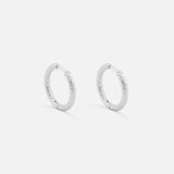 Classic Hamret Hoops Sølvfarvet 16 mm