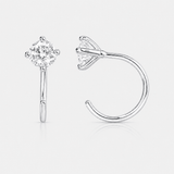 Classic Prong Half Hoops sølvfarvet 10 mm