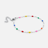 Color Pop Bead Armband silberfarben