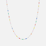 Color Pop Bead Necklace silver-coloured