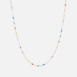 Color Pop Bead Halskæde Sølvfarvet