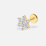 Crystal Bloom Labret guldfarvet