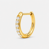 Crystal D-formet Ring guldfarvet 10 mm