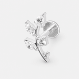 Crystal Vine Labret silver-coloured