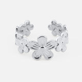 Daisy Bloom Justerbar Ring Sølvfarvet