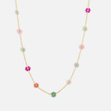 Daisy Pastel Halskæde 18K Guldbelagt