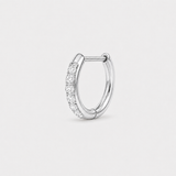 Crystal D-formet Ring sølvfarvet 8 mm