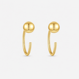 Dome Hoops gold-plated 925 silver 8.5 mm