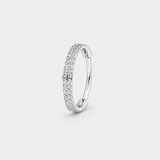 Double Crystal Pavé Ring silver-coloured 8 mm
