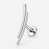 Double Curve Labret silver-coloured