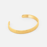 Earth Hammered Armreif 18K vergoldet 6 mm