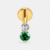 Elara Emerald Spark Labret guldfarvet