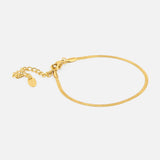 Platte slangenarmband 18K verguld 2 mm