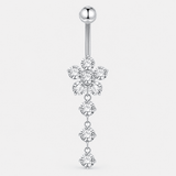 Florielle Cascade navelpiercing zilverkleurig