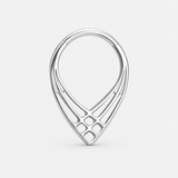 Geometric Drop Clicker Ring sølvfarvet 8 mm